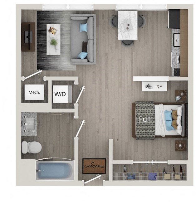 Studio 1 Bath